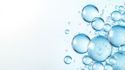 Abstract Blue Bubbles: Serenity and Purity in Liquid