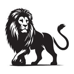 Majestic lion silhouette for premium branding visuals – lion silhouette – lion vector – lion illustration – silhouette of lion

