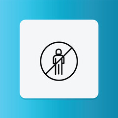 Icon of a no-entry sign, indicating restricted areas.