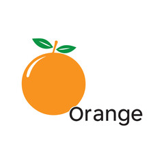 Fresh Orange Fruit Logo Image