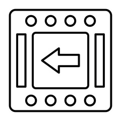 Angle Left Outline Icon