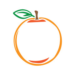 Fresh Orange Fruit Logo Image