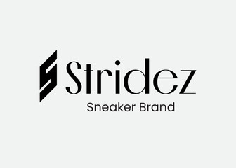 creative stridez sneaker brand logo design