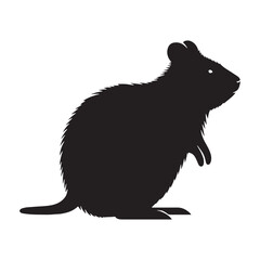 High-quality quokka silhouette vector perfect for digital media and branding purposes – quokka silhouette – quokka vector – quokka illustration – silhouette of quokka

