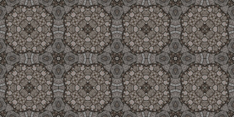 Seamless abstract pattern banner. Art texture. Symmetrical kaleidoscope