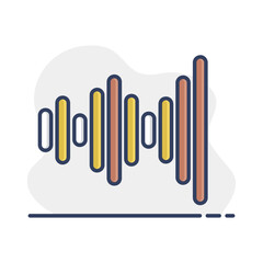 Equalizer, frequency vector icon. Audio signal