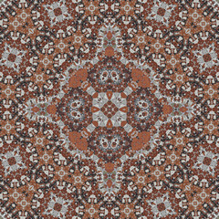 Seamless abstract pattern. Symmetrical texture. Square pattern art