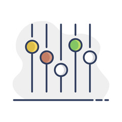 Equalizer vector icon. Music sound wave symbol
