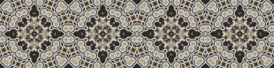 Seamless abstract ribbon pattern. Art ribbon. Symmetrical texture pattern