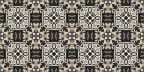 Seamless abstract pattern banner. Art texture. Symmetrical kaleidoscope