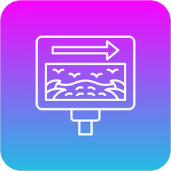 Beach direction Icon