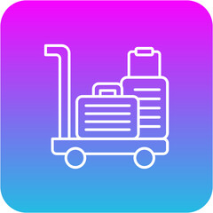 Luggage cart Icon