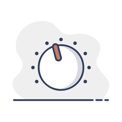 Volume knob vector flat icon