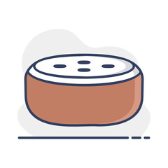 Small smart speaker with voice recognition icon