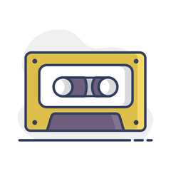 Audio cassette tape vector icon