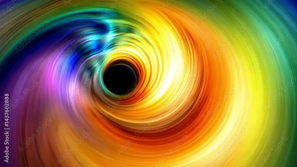 Poster vibrant swirl of colors dynamic abstract experience of motion and depth in mesmerizing visual backgr