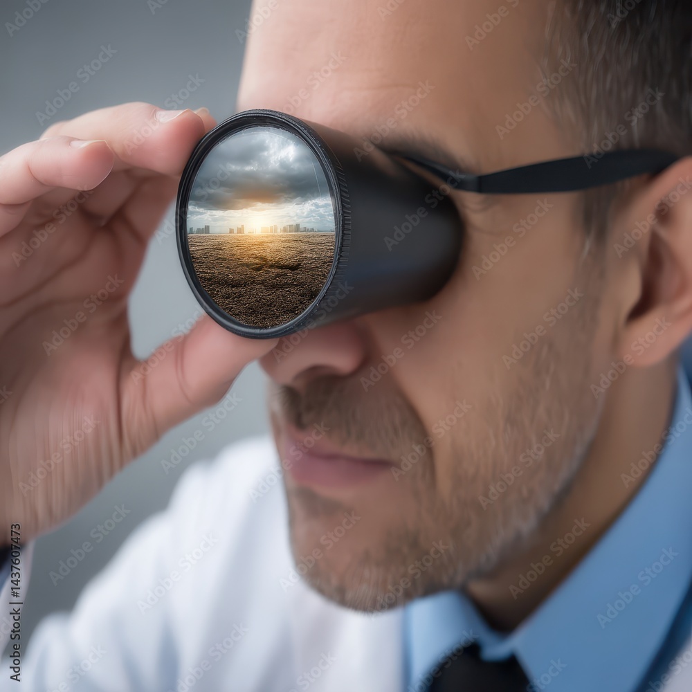 Poster british science week theme featuring double exposure with pastel tones in a conceptual image of a sc