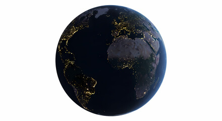 Earth at Night Global City Lights Image