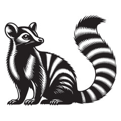 Clean and modern numbat silhouette vector designed for web design and scalable logos – numbat silhouette – numbat vector – numbat illustration – silhouette of numbat

