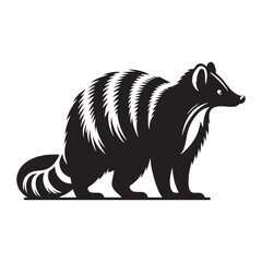 High-quality numbat silhouette designed for logos, digital art, and branding applications – numbat silhouette – numbat vector – numbat illustration – silhouette of numbat

