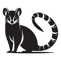 Simple numbat silhouette vector ideal for modern logos, web designs, and branding – numbat silhouette – numbat vector – numbat illustration – silhouette of numbat

