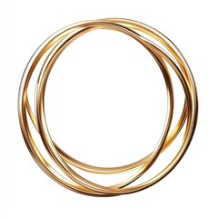 Gold rings intertwined, abstract design