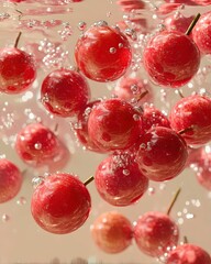Schisandra Berries Floating in Water