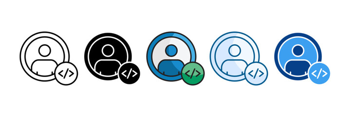 Code Profiling Icon Set Multiple Style Collection