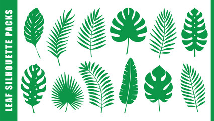 vector set of green trees