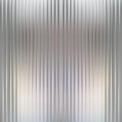 Iced glass texture. Holograph metal reed flute laser background. Ripple pattern effect. Silver striations frosty iridescent reflect mirror. Square abstract line gradient. Ribbed 3d prism pastel stripe