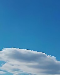 Cumulus Clouds Against a Vivid Blue Sky