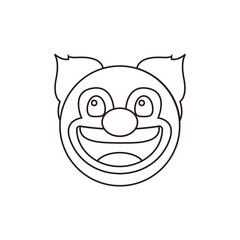 clown face emoji vector circus illustration fool goofy funny
