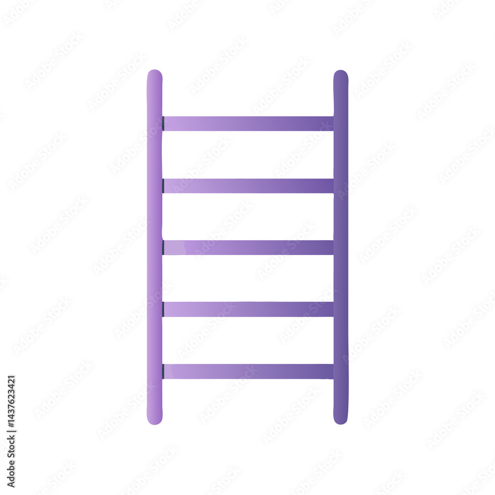 Poster Purple Ladder Icon Design Element for Website or App User Interface