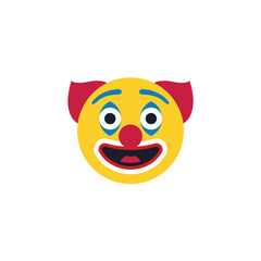 clown face emoji vector circus illustration fool goofy funny