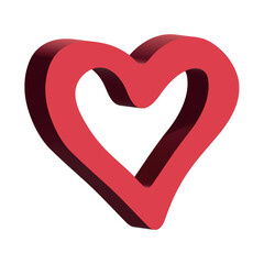 3d heart clipart Single element for design