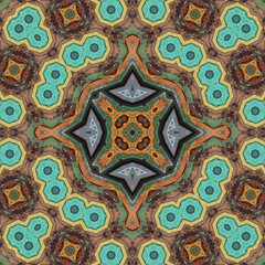 Seamless abstract pattern. Symmetrical texture. Square pattern art