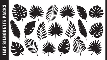 Dense Leaf Silhouette Composition