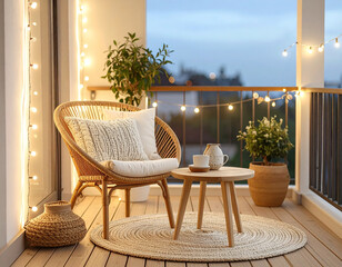 Japandi Style Balcony Minimalist Outdoor Space Photo