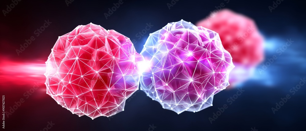Poster innovative illustration visualizing smart technology concepts digital environment abstract design fu