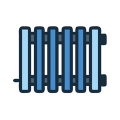 Colorful Radiator Icon - Modern Heating System Illustration