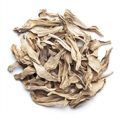 Pile of dried green tea and a heap of black organic sunflower seeds, a healthy snack