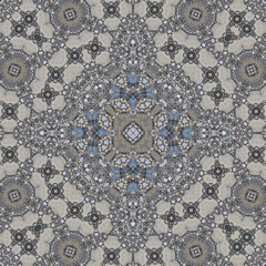 Seamless abstract pattern. Symmetrical texture. Square pattern art