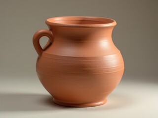 Ceramic clear vase, planter. The vase is empty and has a simple, elegant design. handmade pottery, DIY products.