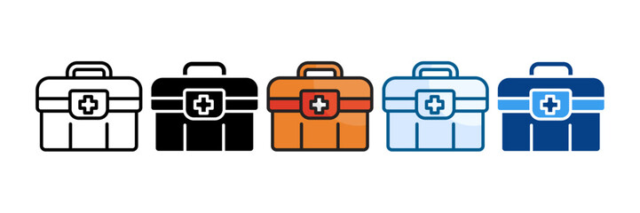 Medical Kit Icon Set Multiple Style Collection