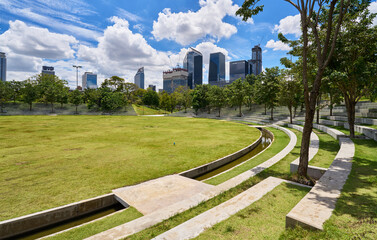 The amphitheatre of Benjakitti Park in Bangkok, Thailand
