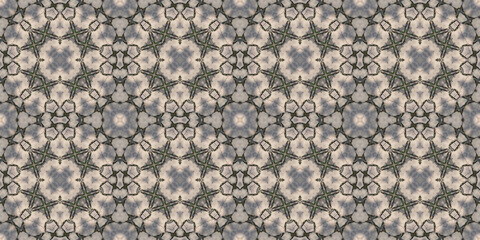 Seamless abstract pattern banner. Art texture. Symmetrical kaleidoscope