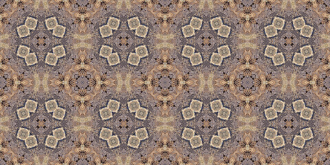 Seamless abstract pattern banner. Art texture. Symmetrical kaleidoscope