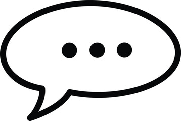 Digital Dialogue: A minimalist depiction of a speech bubble, conveying a sense of communication, thought, or conversation.