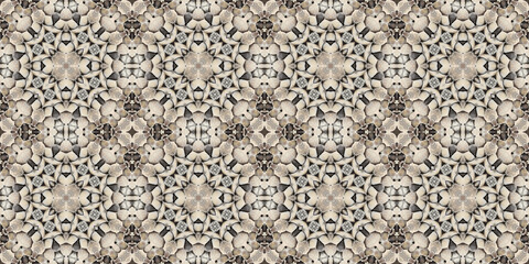 Seamless abstract pattern banner. Art texture. Symmetrical kaleidoscope