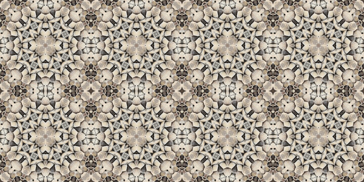 Seamless abstract pattern banner. Art texture. Symmetrical kaleidoscope
